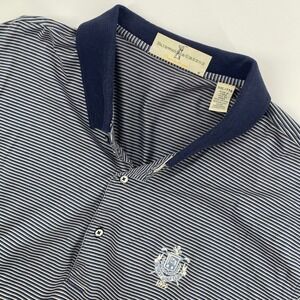 Fairway & Greene Polo Shirt Mens XXL Blue Striped Detroit Golf Club Designer 2XL